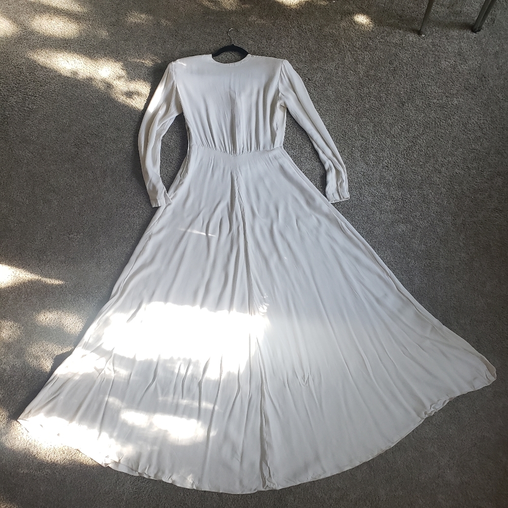 1940s Vintage Bridal Wedding Gown Dress Veil Belt - Picture 8 of 14